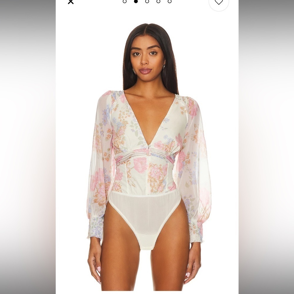 Free People x Revolve Wanderlust Bodysuit in Ivory XS NWT